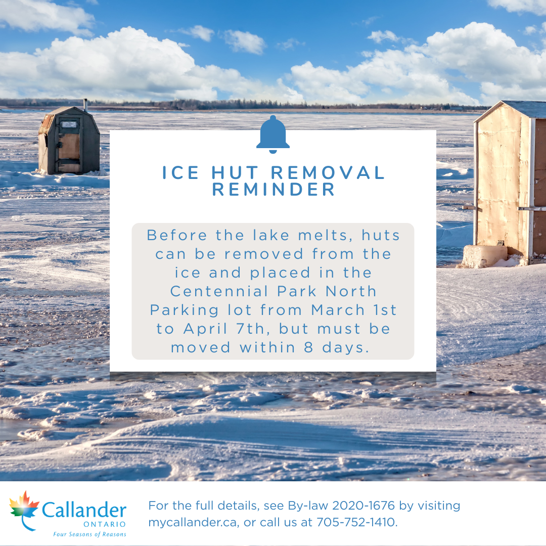 ❄️ ICE HUT REMOVAL REMINDER ❄️